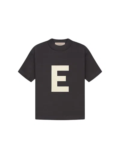 Pre-owned Fear Of God Essentials Kids Big E Pocket T-shirt In Iron