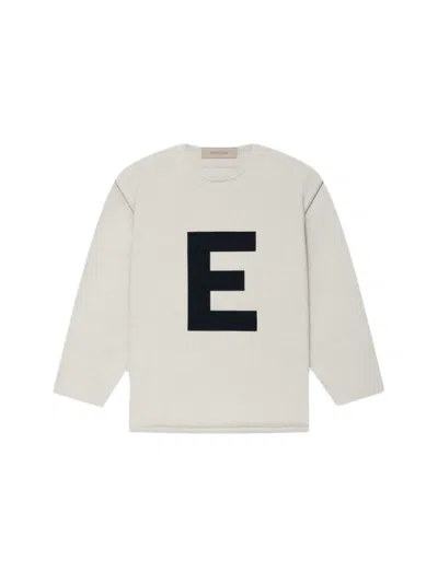 Pre-owned Fear Of God Essentials Kids Big E Sweater In Wheat