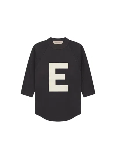 Pre-owned Fear Of God Essentials Kids Big E Waffle T-shirt In Iron