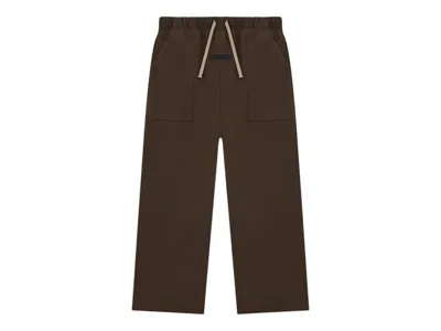 Pre-owned Fear Of God Essentials Kids Bonded Nylon Tech Pant In Brown
