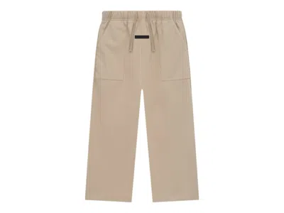 Pre-owned Fear Of God Essentials Kids Bonded Nylon Tech Pant In Desert Sand