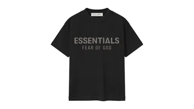 Pre-owned Fear Of God Essentials Kids Classic Tee Shirt In Jet Black