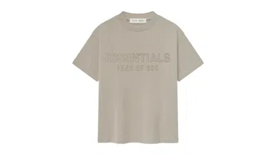 Pre-owned Fear Of God Essentials Kids Classic Tee Shirt In Timber In Brown