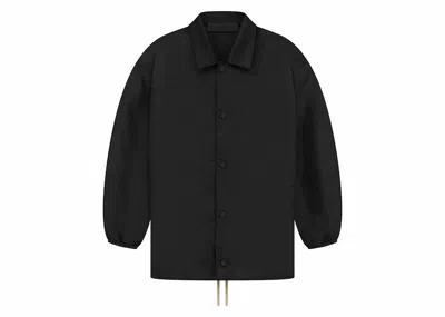 Pre-owned Fear Of God Essentials Kids Coaches Jacket In Black