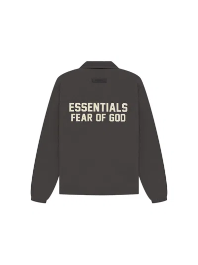 Pre-owned Fear Of God Essentials Kids Coaches Jacket In Iron