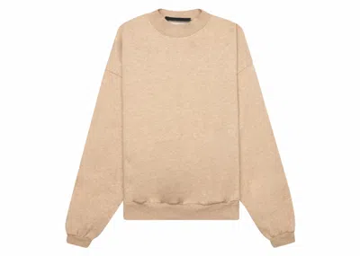 Pre-owned Fear Of God Essentials Kids Crewneck Sweatshirt In Gold Heather