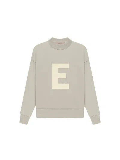 Pre-owned Fear Of God Essentials Kids Crewneck Sweatshirt In Smoke