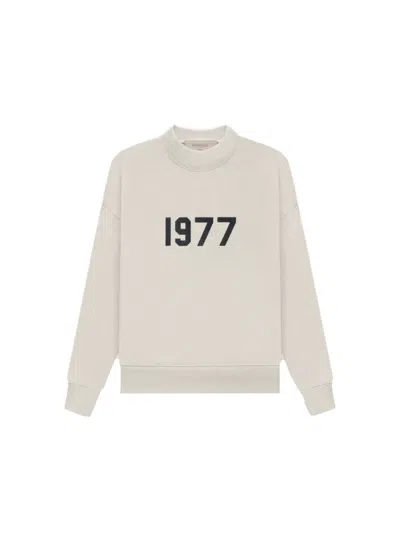 Pre-owned Fear Of God Essentials Kids Crewneck Sweatshirt In Wheat