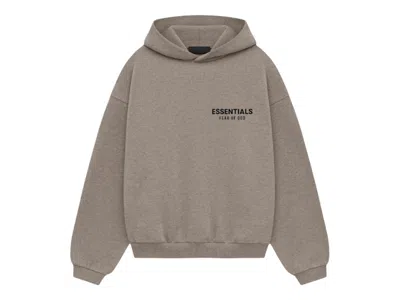 Pre-owned Fear Of God Essentials Kids Fleece Hoodie In Heather Gray