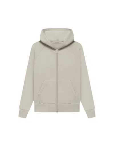Pre-owned Fear Of God Essentials Kids Fullzip Hoodie In Smoke