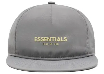 Pre-owned Fear Of God Essentials Kids Hat In Misty Morning