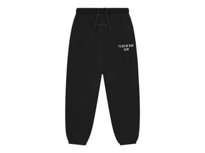 Pre-owned Fear Of God Essentials Kids Heavy Fleece Essential Sweatpant In Black