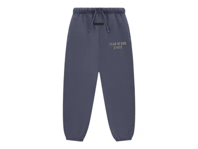 Pre-owned Fear Of God Essentials Kids Heavy Fleece Essential Sweatpant In Marine