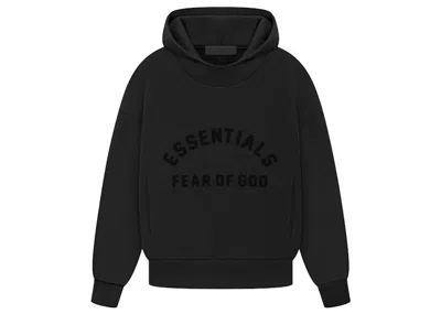 Pre-owned Fear Of God Essentials Kids Hoodie In Black