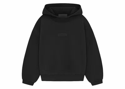 Pre-owned Fear Of God Essentials Kids Hoodie In Jet Black
