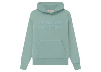 Pre-owned Fear Of God Essentials Kids Hoodie In Sycamore