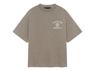 Pre-owned Fear Of God Essentials Kids Jersey Crewneck Sweatshirt Tee Shirt (fw24) In Heather Gray