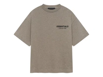 Pre-owned Fear Of God Essentials Kids Jersey Crewneck Sweatshirt Tee Shirt In Heather Gray
