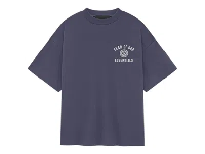 Pre-owned Fear Of God Essentials Kids Jersey Crewneck Sweatshirt Tee Shirt In Marine