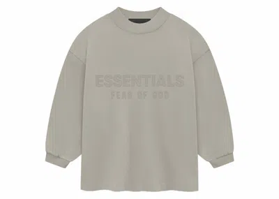 Pre-owned Fear Of God Essentials Kids Longsleeve Shirt In Seal