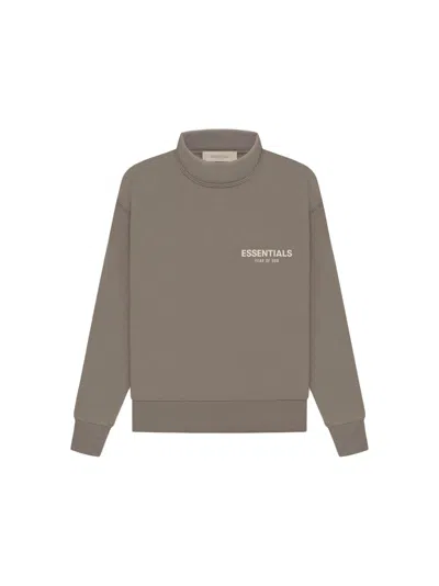 Pre-owned Fear Of God Essentials Kids Mockneck In Desert Taupe