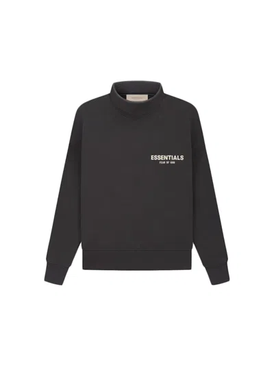 Pre-owned Fear Of God Essentials Kids Mockneck In Iron