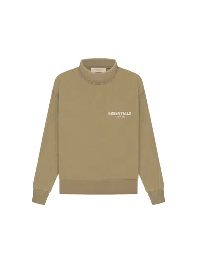 Pre-owned Fear Of God Essentials Kids Mockneck In Oak