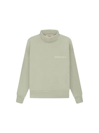 Pre-owned Fear Of God Essentials Kids Mockneck In Seafoam