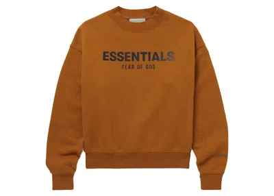 Pre-owned Fear Of God Essentials Kids Mr. Porter Exclusive Logoprint Cottonblend Jersey Sweatshirt In Brown