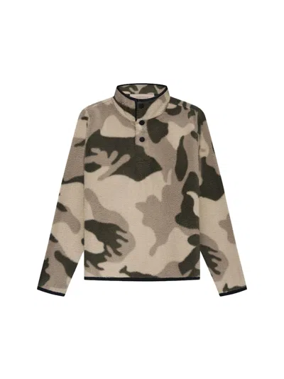 Pre-owned Fear Of God Essentials Kids Polar Fleece Pullover In Camo