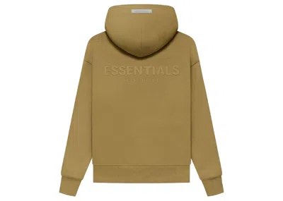 Pre-owned Fear Of God Essentials Kids Pullover Hoodie In Amber