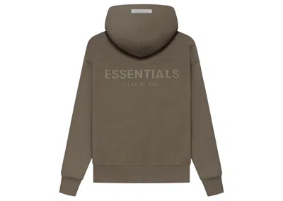 Pre-owned Fear Of God Essentials Kids Pullover Hoodie In Harvest