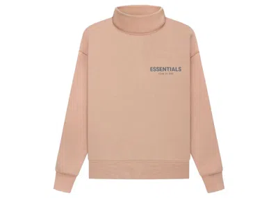 Pre-owned Fear Of God Essentials Kids Pullover Mockneck In Matte Blush