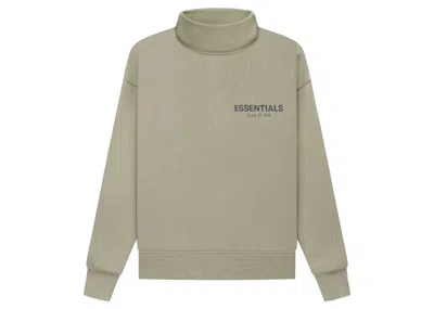 Pre-owned Fear Of God Essentials Kids Pullover Mockneck In Pistachio