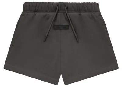 Pre-owned Fear Of God Essentials Kids Running Short In Ink In Black