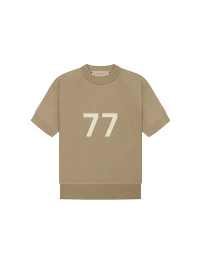 Pre-owned Fear Of God Essentials Kids Short Sleeve Sweatshirt In Oak