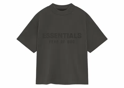 Pre-owned Fear Of God Essentials Kids Short Sleeve Tee Shirt In Ink