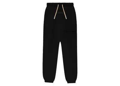 Pre-owned Fear Of God Essentials Kids Sweatpant In Jet Black/tan