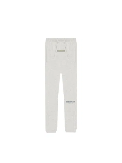 Pre-owned Fear Of God Essentials Kids Sweatpants In Oatmeal Heather/light Heather Oatmeal
