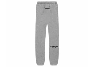 Pre-owned Fear Of God Essentials Kids Sweatpants (ss22) In Dark Oatmeal