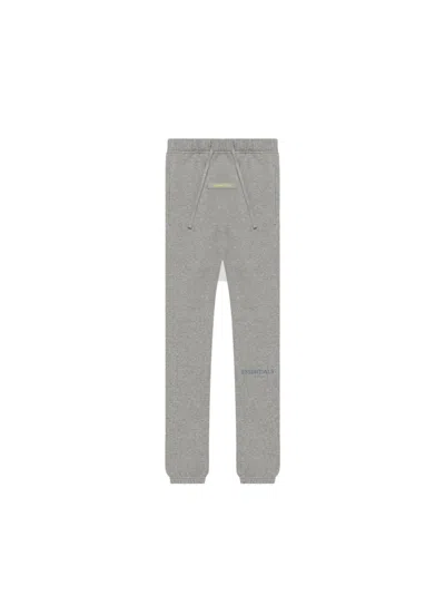 Pre-owned Fear Of God Essentials Kids Sweatpants/dark In Heather Oatmeal/dark Heather Oatmeal
