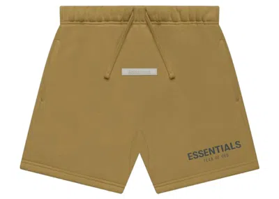 Pre-owned Fear Of God Essentials Kids Sweatshort In Amber