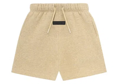 Pre-owned Fear Of God Essentials Kids Sweatshort In Gold Heather