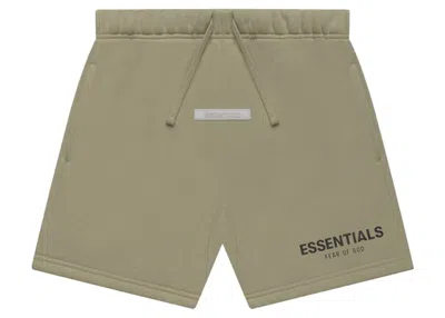Pre-owned Fear Of God Essentials Kids Sweatshort In Pistachio In Green
