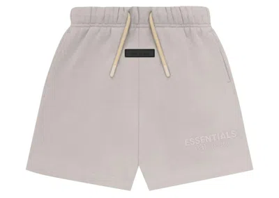 Pre-owned Fear Of God Essentials Kids Sweatshort In Silver Cloud