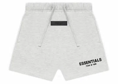 Pre-owned Fear Of God Essentials Kids Sweatshort (ss22) In Light Oatmeal
