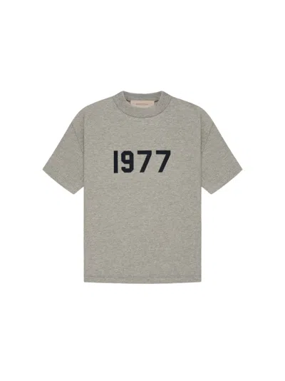 Pre-owned Fear Of God Essentials Kids T-shirt In Dark Oatmeal