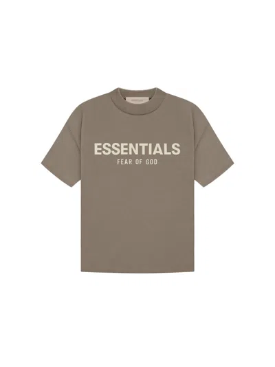 Pre-owned Fear Of God Essentials Kids T-shirt In Desert Taupe