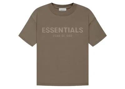 Pre-owned Fear Of God Essentials Kids T-shirt In Harvest