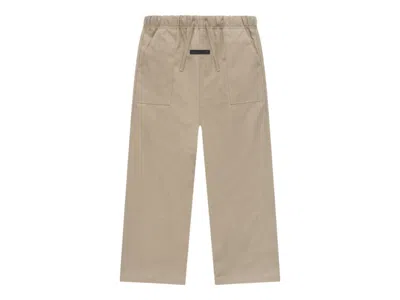 Pre-owned Fear Of God Essentials Kids Textured Nylon Tech Pants In Desert Sand